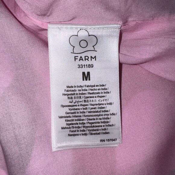 FARM Rio Wave Gradient Maxi Dress Long Sleeve Drawstring Waist Multicolor Size M - Picture 12 of 15